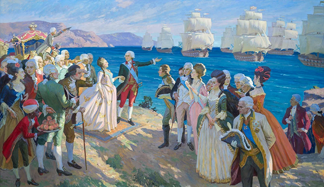 Рис.10 Екатерина и Потемкин
